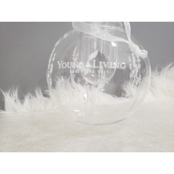 UNUSED Young Living Ornament Glass Diffuser Etched Design Globe Essential Oils - Picture 6 of 7